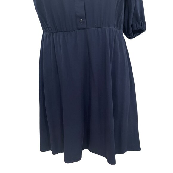Eloquii Navy Blue Cold Shoulder Dress Size 16 Ruffle Sleeve Flowy Boho Chic - Picture 7 of 8